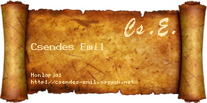 Csendes Emil névjegykártya